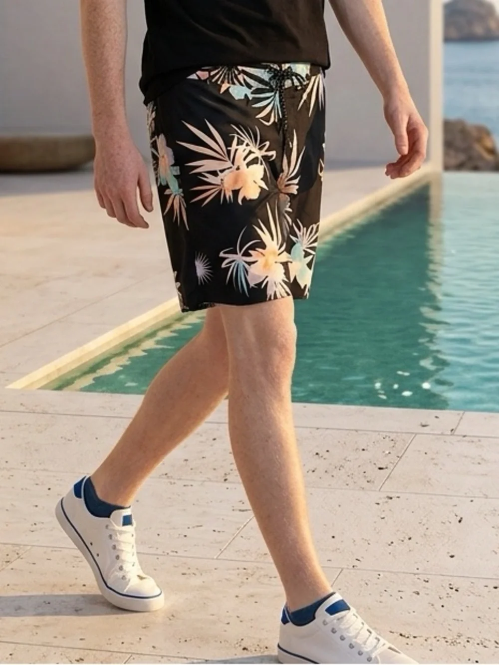 NWT Billabong Youth Boys Recycler Pro Board Shorts Black Floral - Size 26